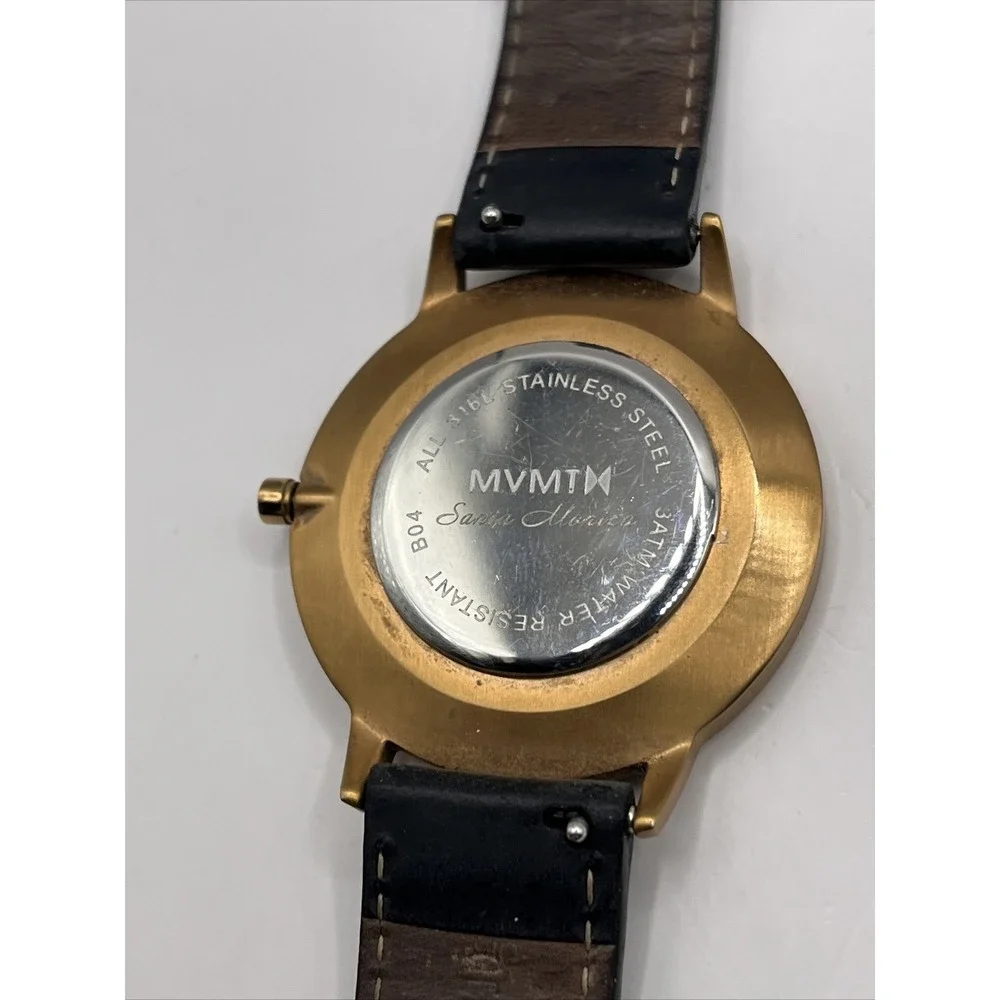 MVMT Boulevard Santa Monica Women's Watch Rose Gold Tone Black-  New Battery‎